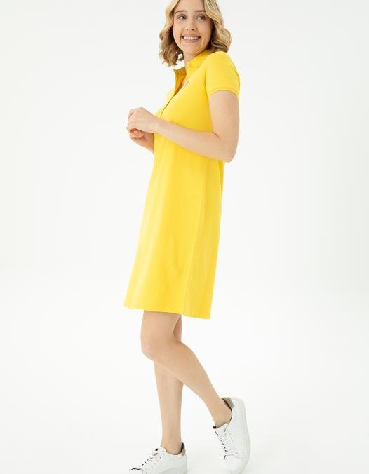 Kadın Sarı Örme Elbise