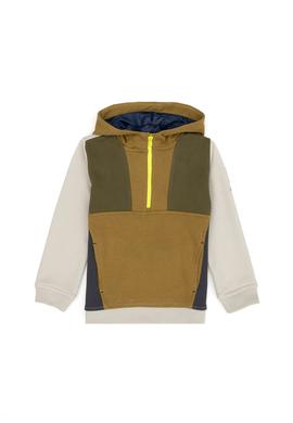 Erkek Çocuk Bej Kapüşonlu Sweatshirt