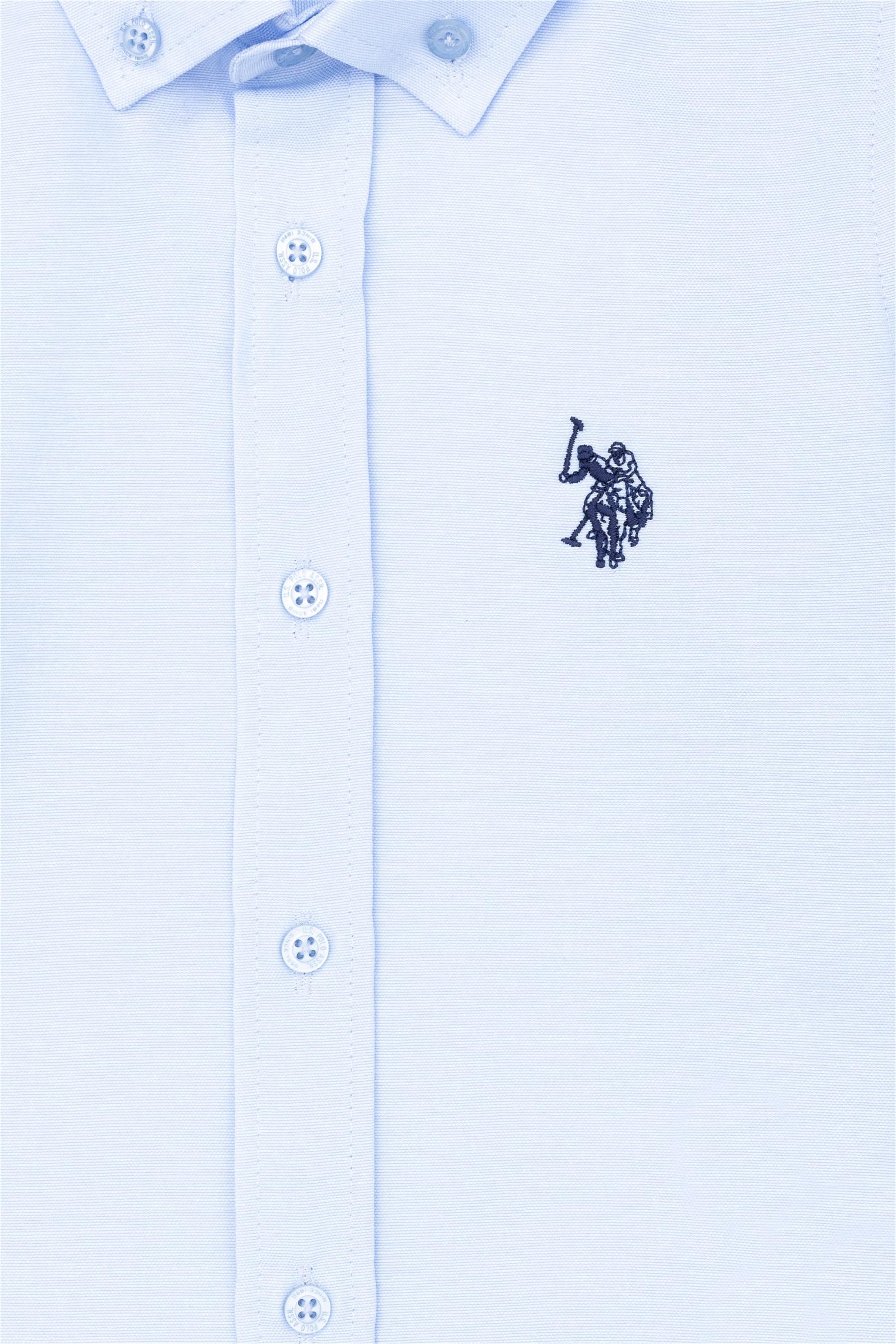 Erkek Çocuk Açık Mavi Uzun Kollu Basic Gömlek