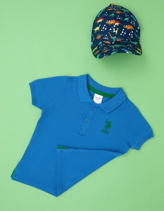 Erkek Çocuk Saks Basic Polo Yaka Tişört