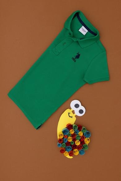 Erkek Çocuk Yeşil Basic Tişört