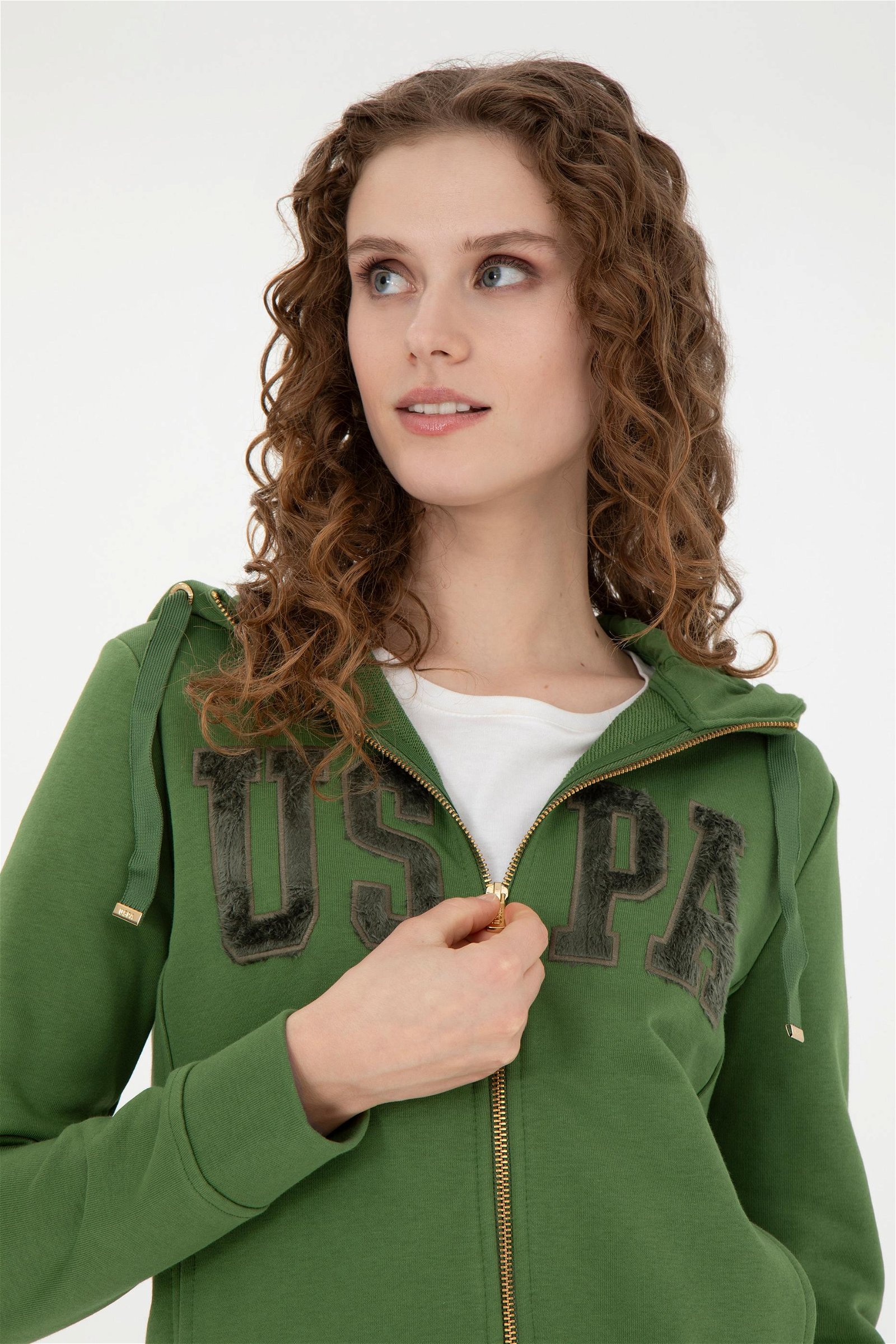 Kadın Yeşil Basic Sweatshirt