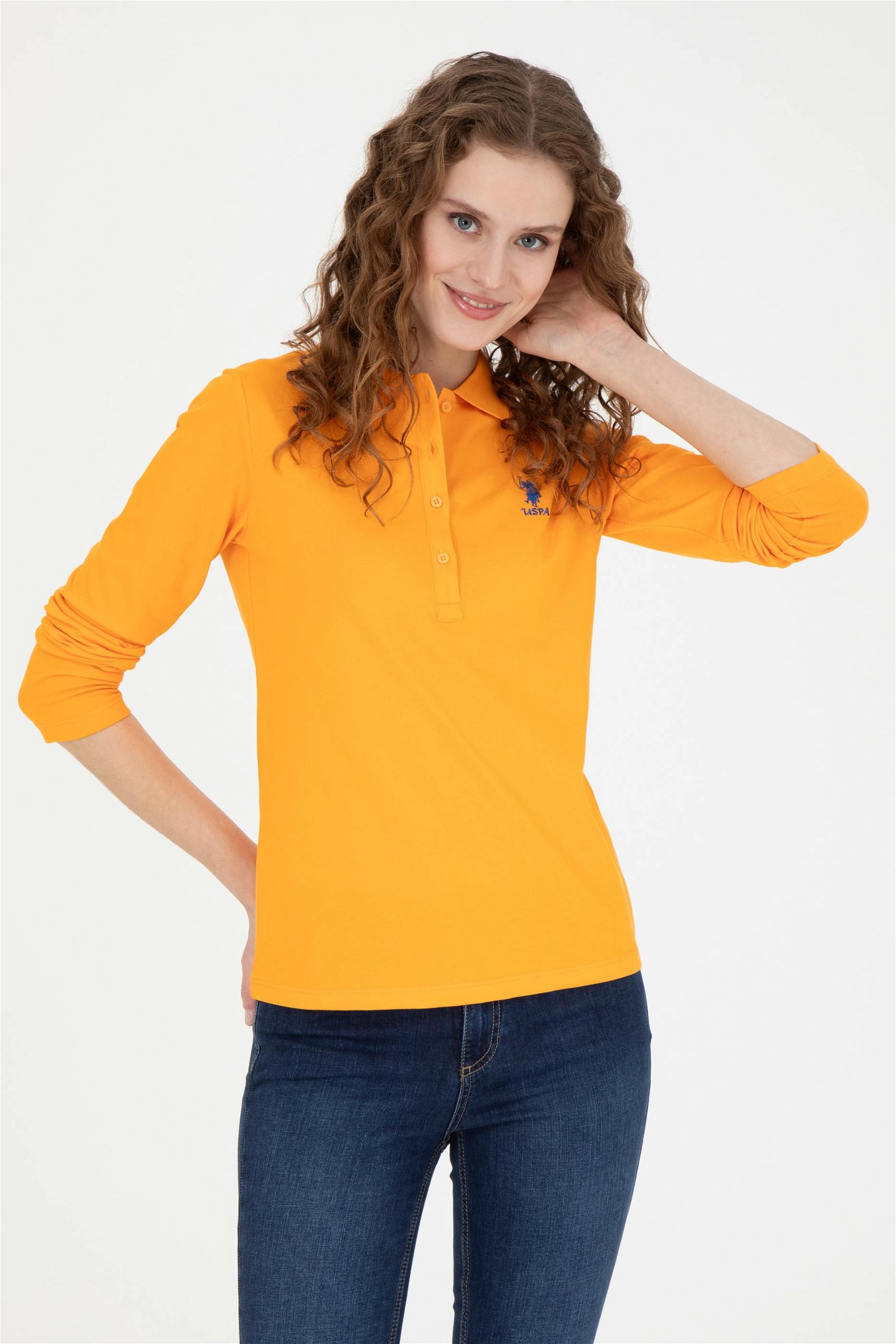 Kadın Turuncu Basic Sweatshirt