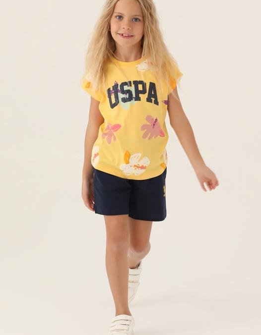 Kız Çocuk Sarı Pijama Takımı