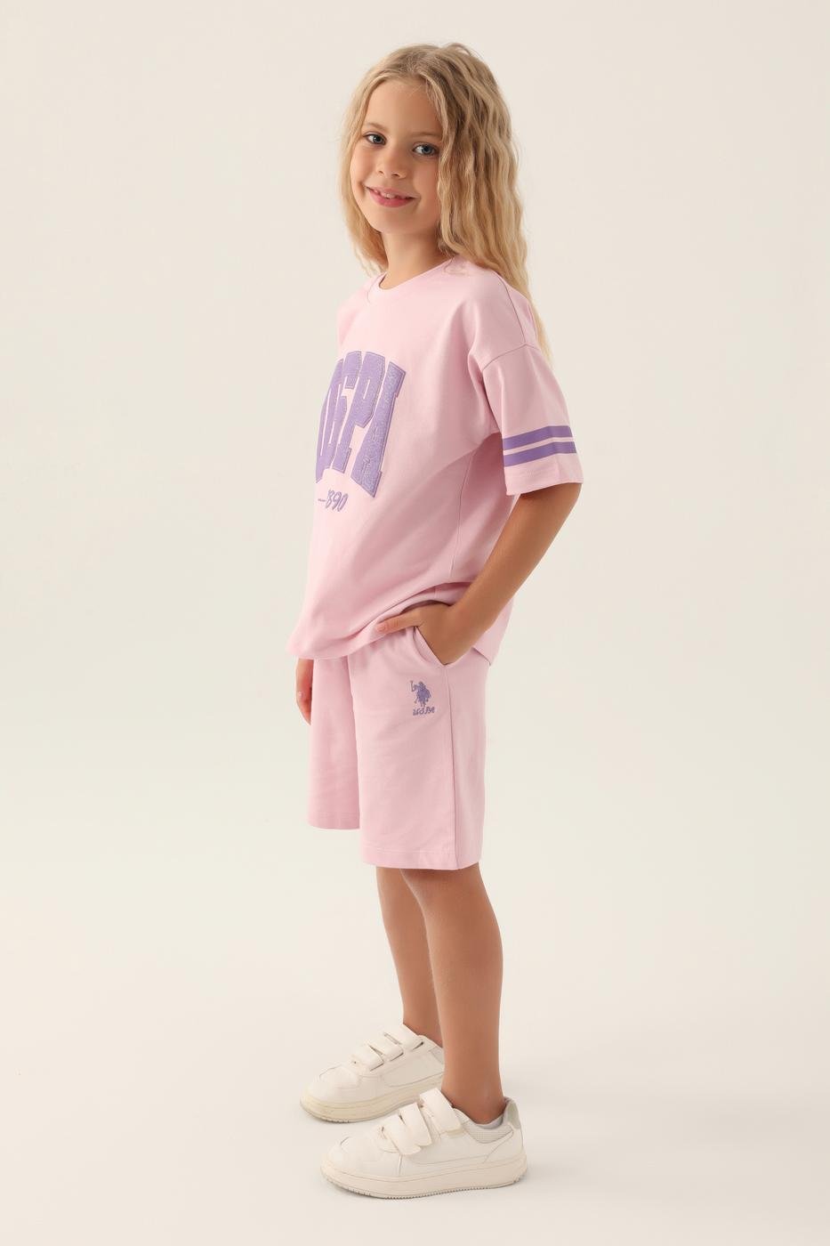 Kız Çocuk Toz Pembe Pijama Takımı_2