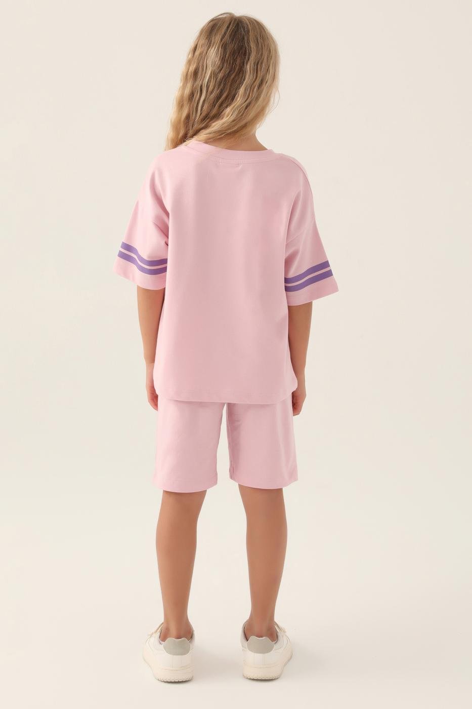 Kız Çocuk Toz Pembe Pijama Takımı_3