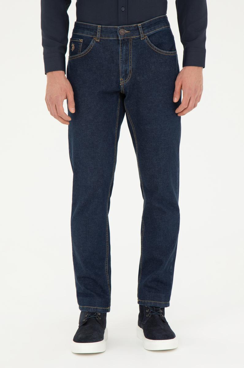Erkek Koyu Mavi Jean Pantolon