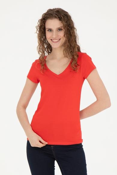 Kadın Kırmızı Basic Tişört