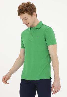 Erkek Elma Yeşili Basic Polo Yaka Tişört