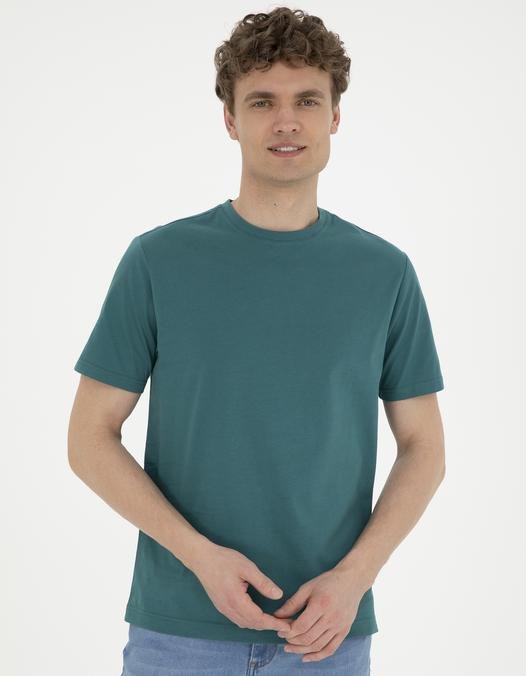 Erkek Koyu Yeşil Basic Tişört