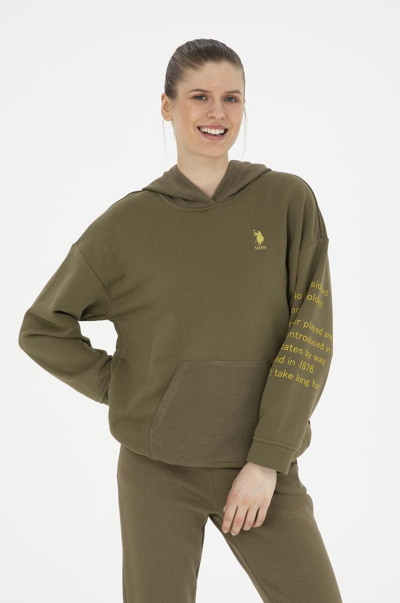 Kadın Haki Sweatshirt