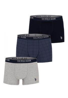 Erkek Lacivert 3'lü Boxer