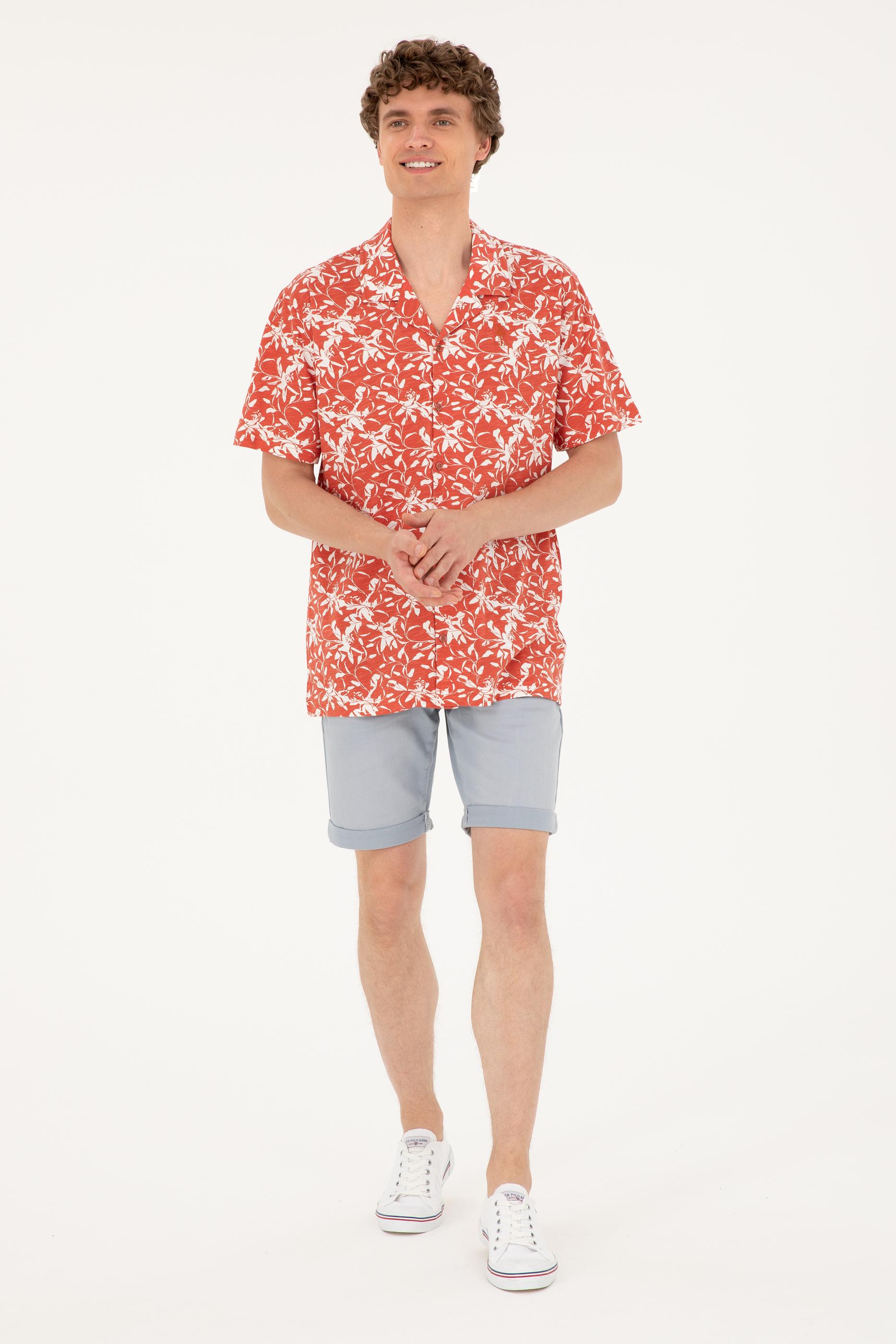Erkek Comfort Fit Polo Yaka Pudra Tişört