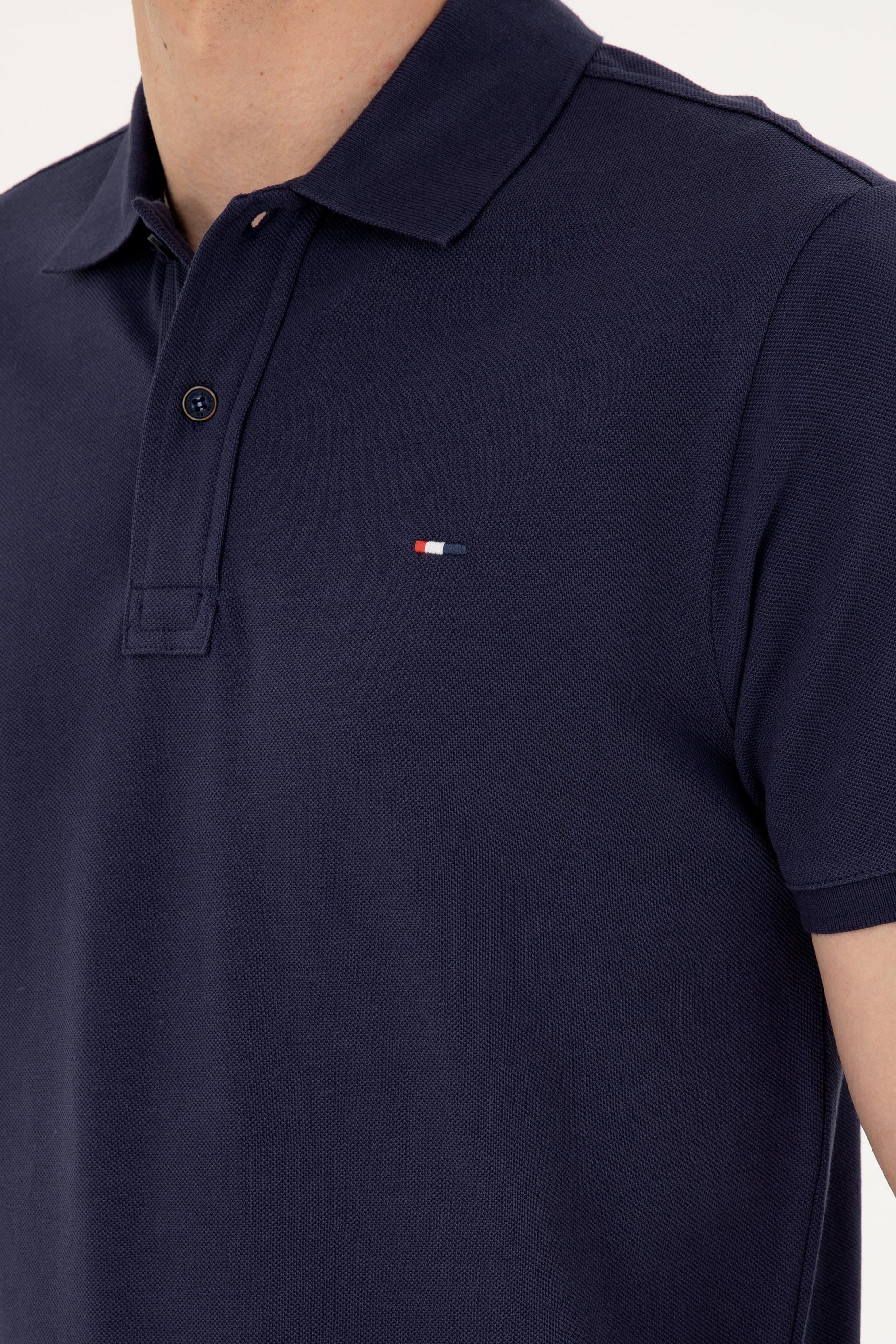 Erkek Lacivert Basic Polo Yaka Tişört