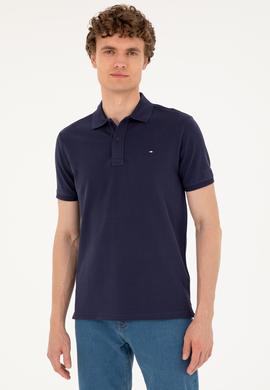 Erkek Lacivert Basic Polo Yaka Tişört