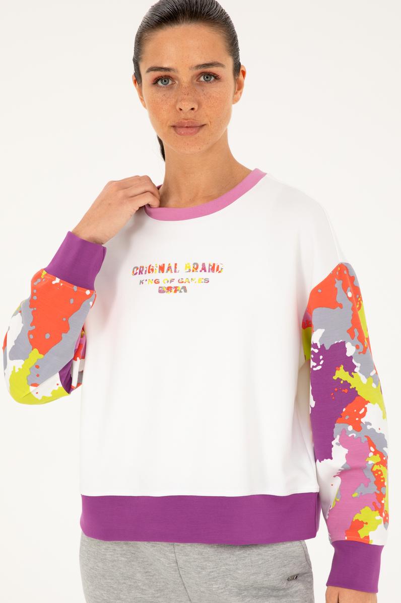 Kadın Beyaz Sweatshirt