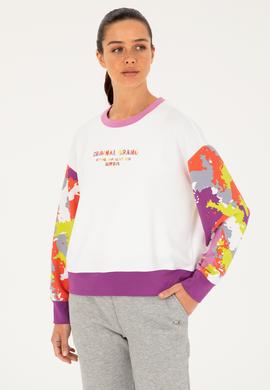Kadın Beyaz Sweatshirt