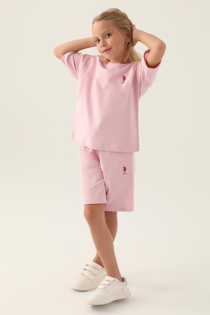 Kız Çocuk Toz Pembe Pijama Takımı