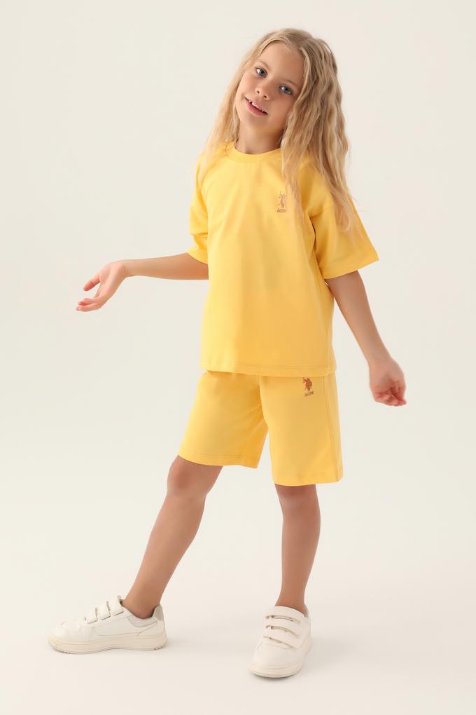 Kız Çocuk Sarı Pijama Takımı