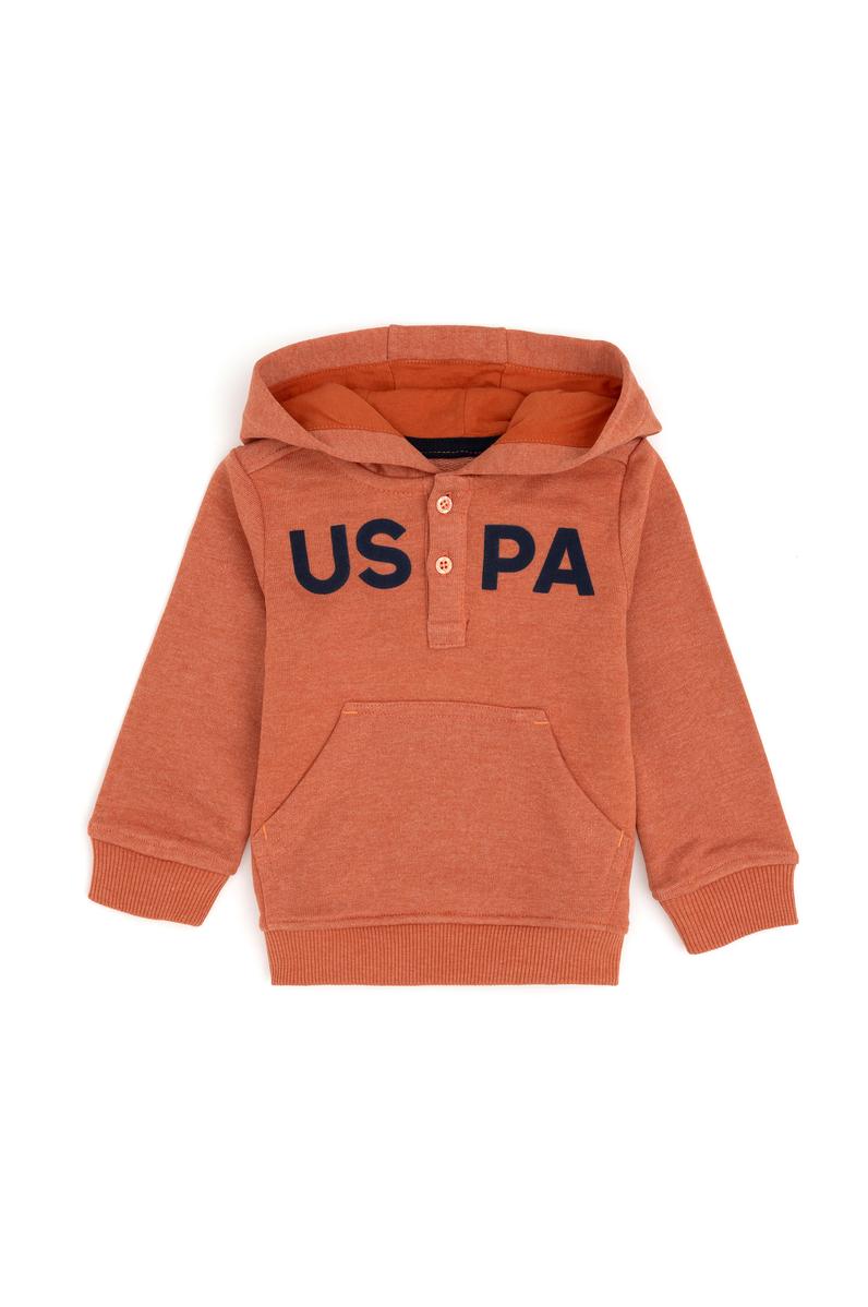 Erkek Bebek Kiremit Melanj Basic Sweatshirt