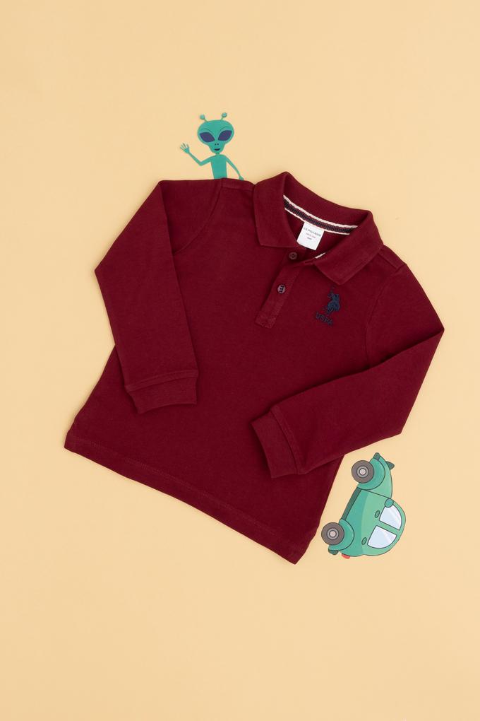 Erkek Bebek Vişne Basic Sweatshirt