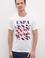 Erkek Beyaz Bisiklet Yaka T-Shirt