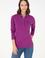 Kadın Menekşe Basic Polo Yaka Sweatshirt