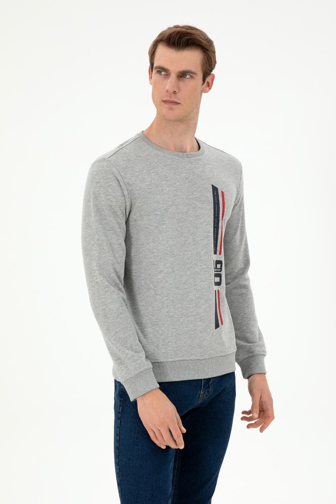 Erkek Gri Melanj Sweatshirt