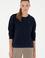 Kadın Lacivert Basic Bisiklet Yaka Sweatshirt