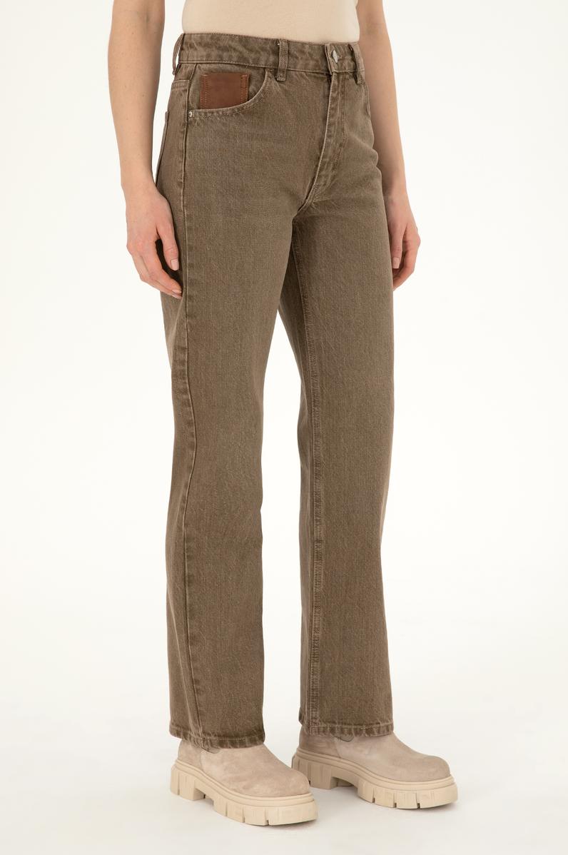 Kadın Açık Kahverengi Loose Fit Jean Pantolon