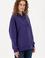 Kadın Mor Kapüşonlu Basic Sweatshirt