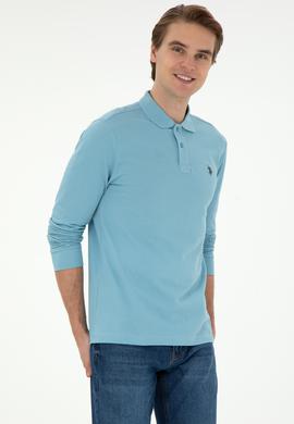 Erkek Mavi Basic Sweatshirt