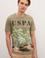 Erkek Haki Bisiklet Yaka T-Shirt