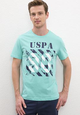Erkek Mint Yeşili Bisiklet Yaka T-Shirt