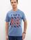 Erkek İndigo Bisiklet Yaka T-Shirt