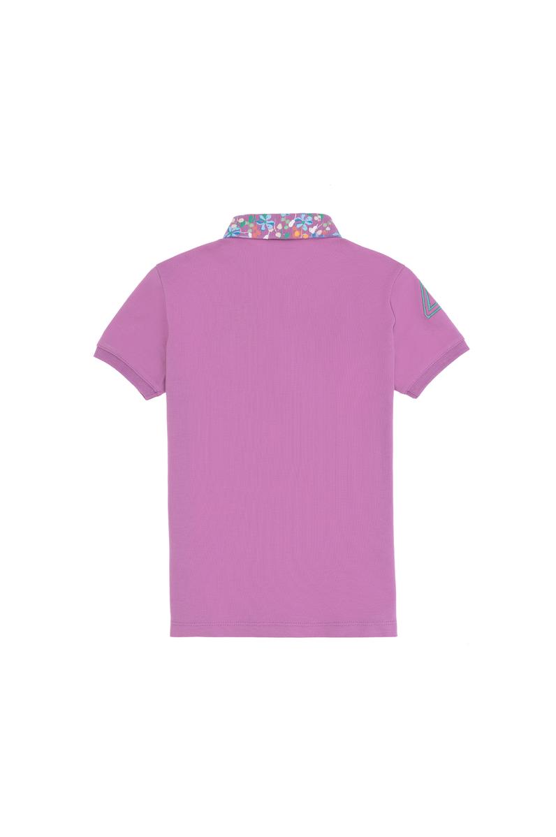 Kız Çocuk Fuşya Polo Yaka Basic Tişört