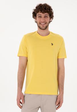 Erkek Sarı Basic Tişört