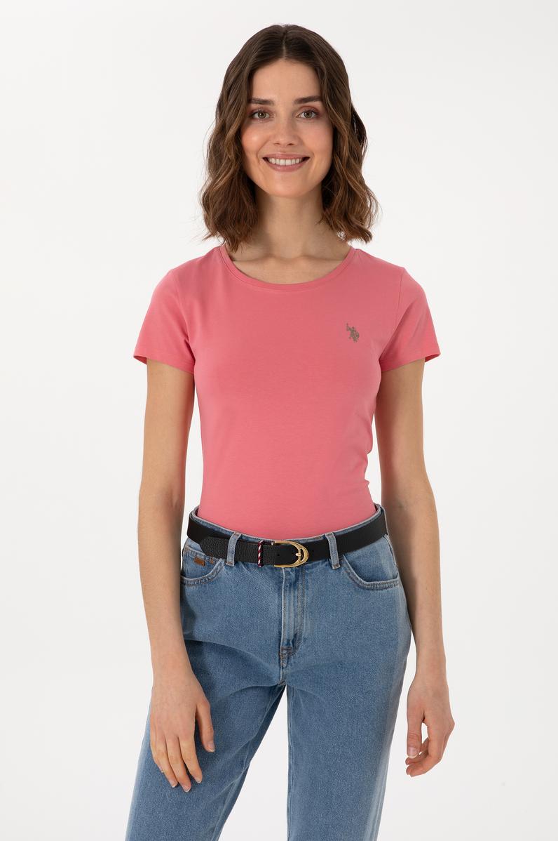 Kadın Pembe Basic Tişört