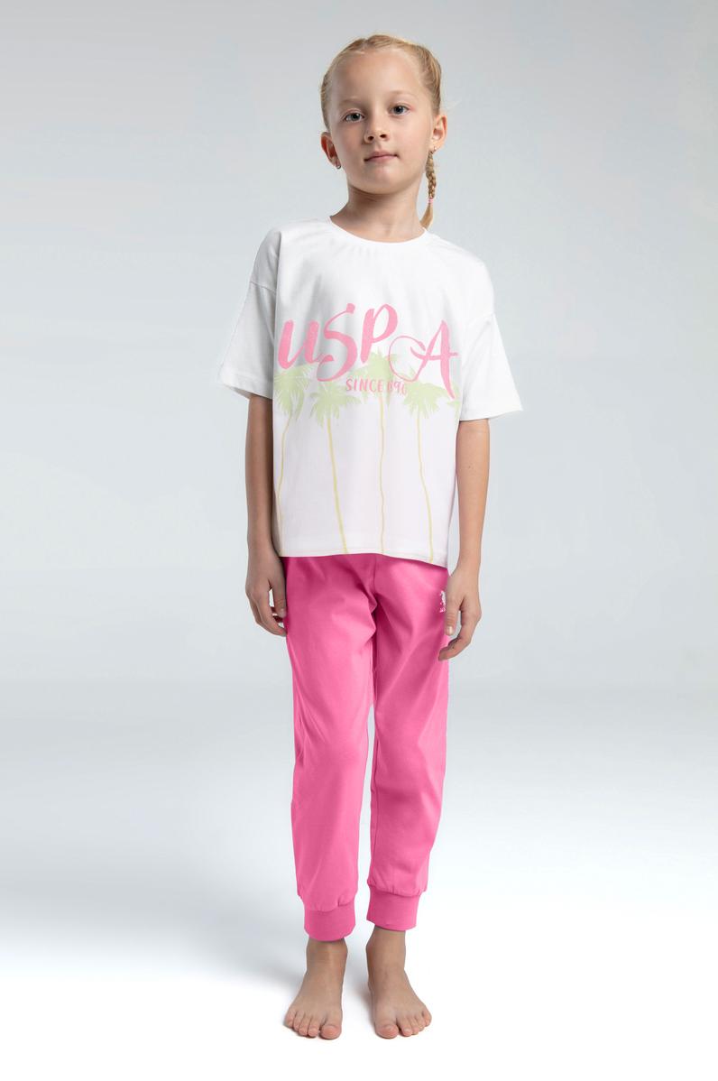 Kız Çocuk Pembe Pijama Takımı