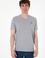Erkek Regular Fit V Yaka Gri Melanj Basic Tişört