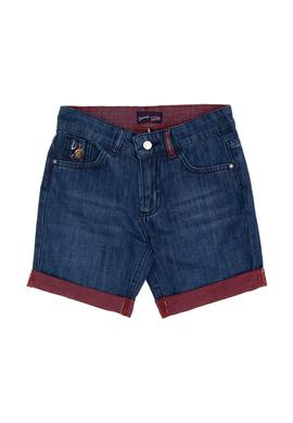 Erkek Çocuk Bordo Jean Şort
