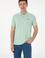 Erkek Regular Fit Polo Yaka Su Yeşili Basic Tişört