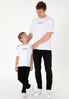 Erkek Comfort Fit Bisiklet Yaka Beyaz Tişört
