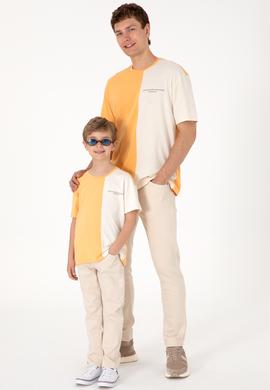 Erkek Bej Slim Fit Jean Pantolon