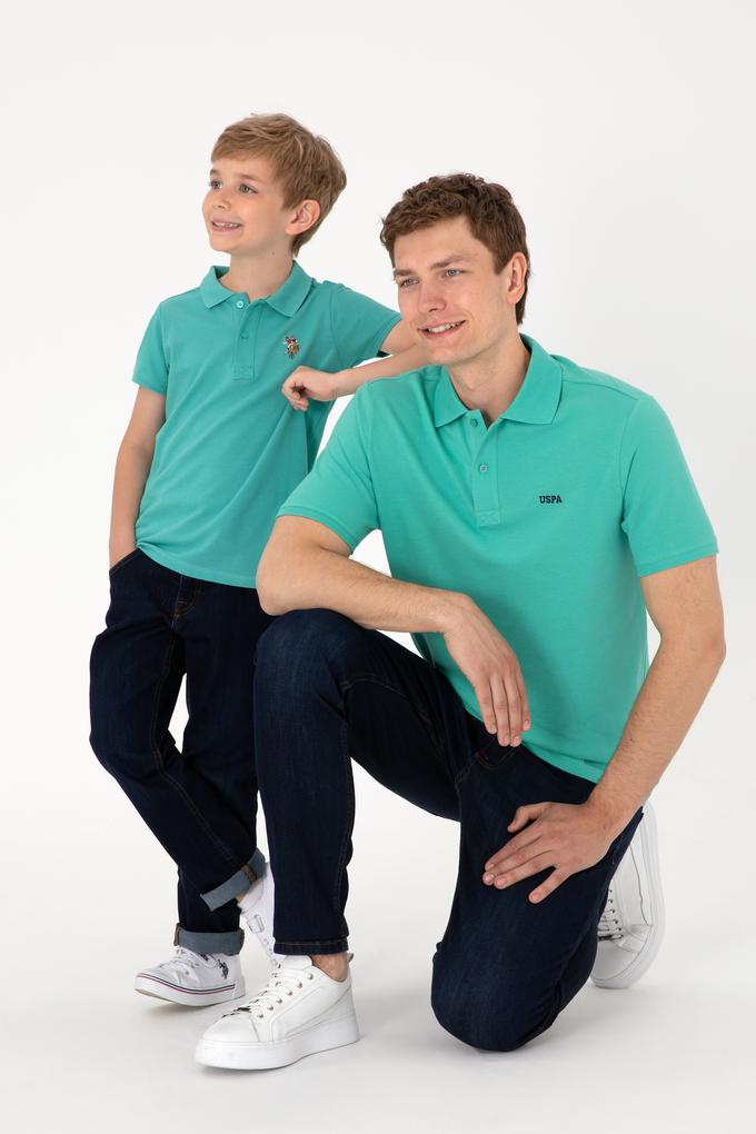 Erkek Polo Yaka Mint Basic Tişört