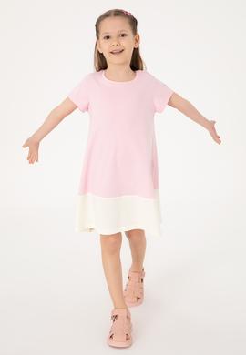 Kız Çocuk Açık Pembe Örme Elbise