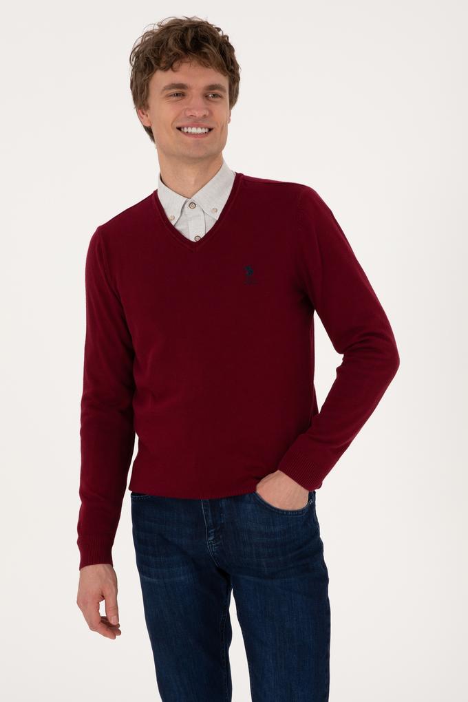 Erkek Bordo Basic Kazak