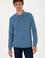 Erkek Koyu Mavi Basic Sweatshirt