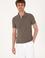 Erkek Slim Fit Polo Yaka Vizon Basic Tişört