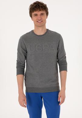 Erkek Antrasit Melanj Basic Sweatshirt